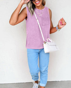 Cooler Days Lavender Mineral Wash Tank Top