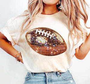 Football Sparkle Tan Unisex T Shirt