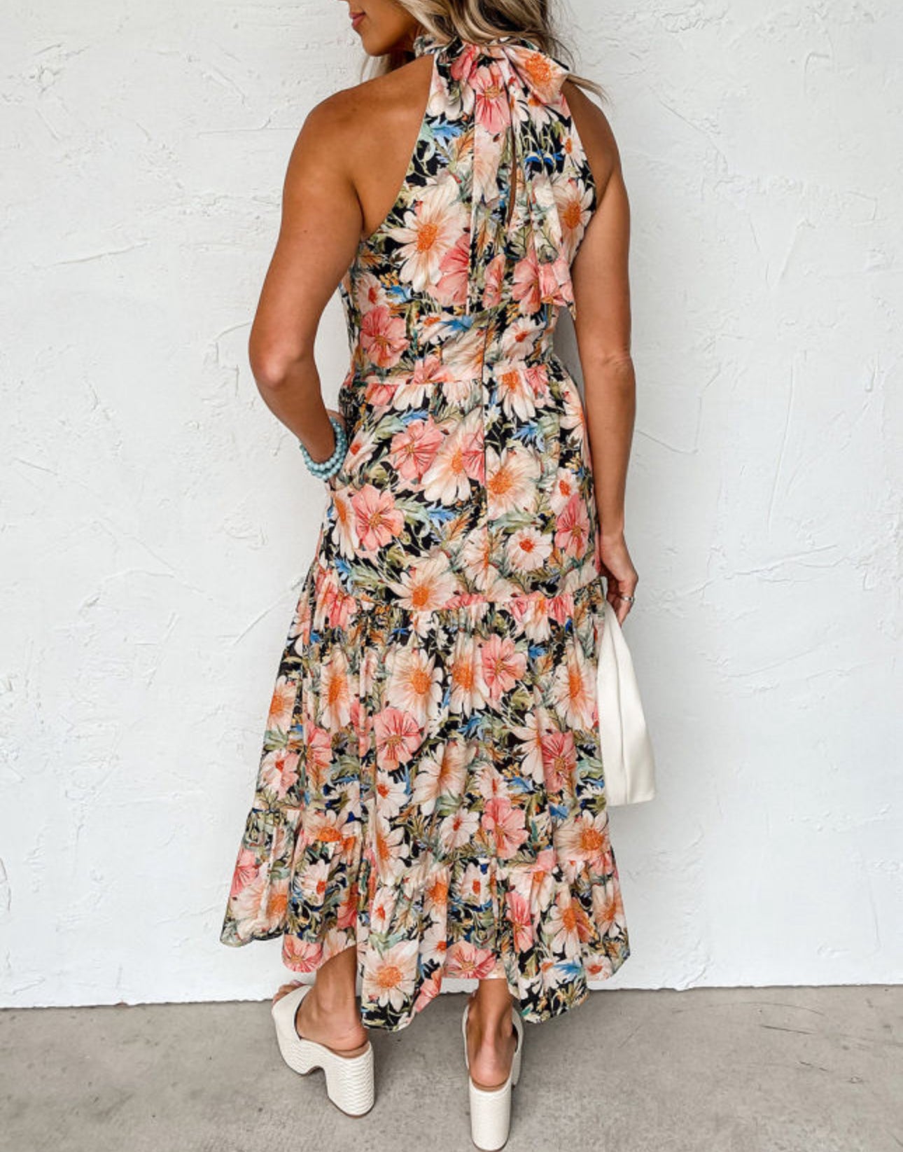 Garden Queen Boho Floral Maxi Dress