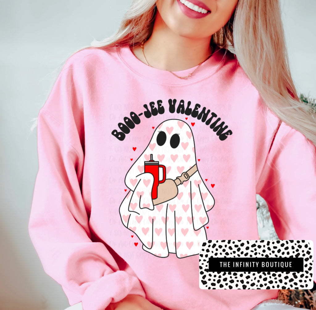 Boo Jee Valentine Pink Unisex Sweatshirt