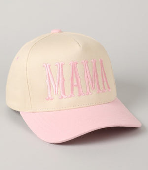 Mama Embroidered Pink Baseball Hat