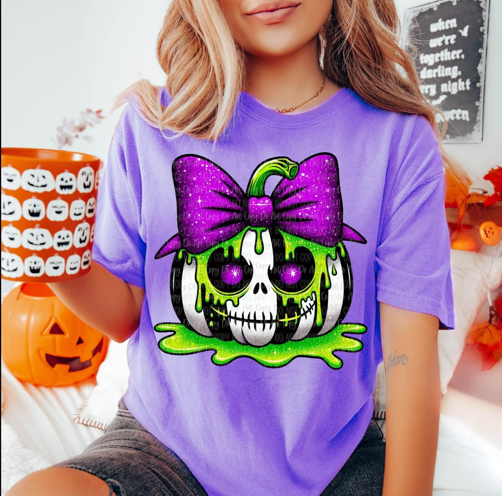 Spooky Pumpkin Purple Unisex T Shirt