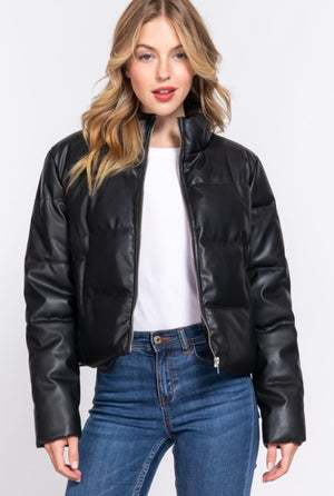 Roll With It Black Quilted Puffer Jacket