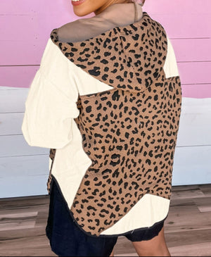 Animal Lovers Star Patchwork Hooded Jacket