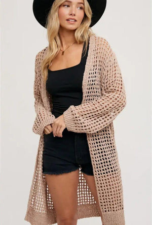 Dream Queen Taupe Knit Cardigan