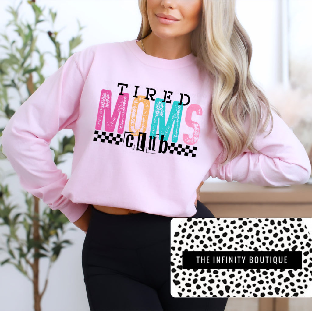 Tired Moms Club Pink Unisex Sweatshirt