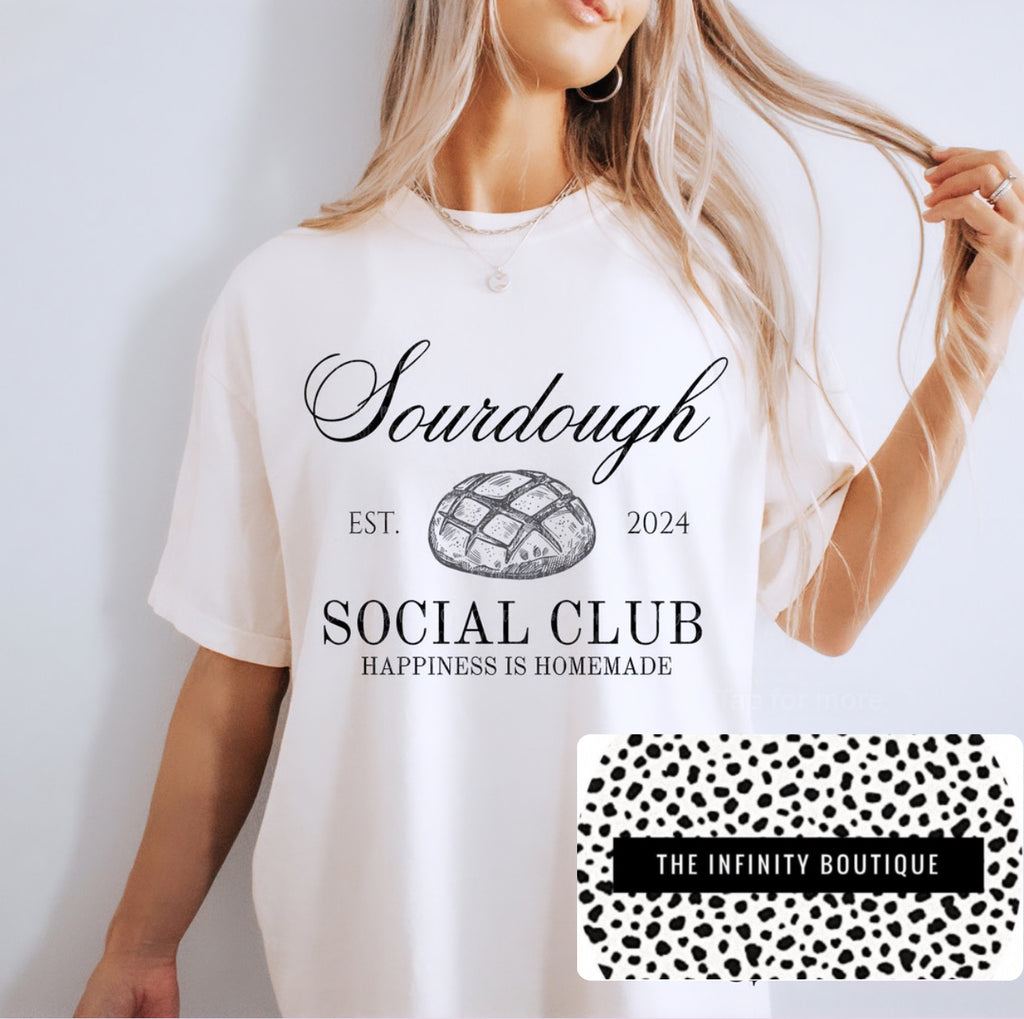 Sourdough Social Club White Unisex Cotton T-Shirt