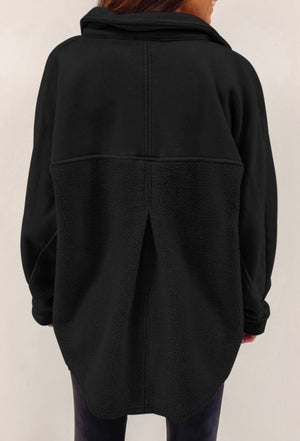 PREORDER Cozy Up Black Fleece Shacket