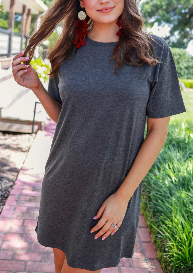The Bailey Gray Basic T-Shirt Dress
