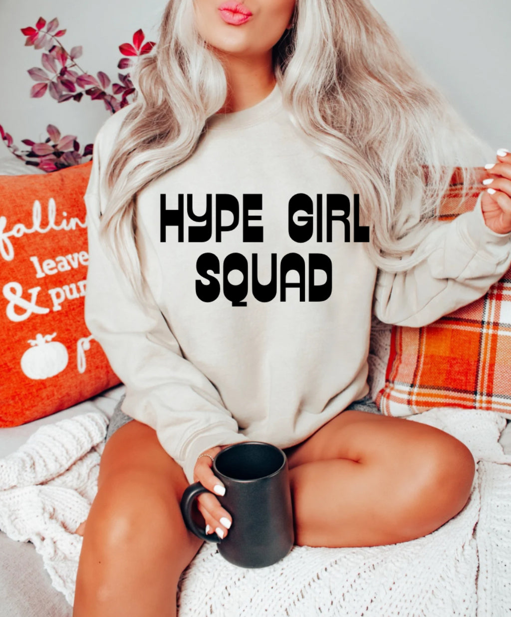 Hype Girl Squad Sand Unisex Sweatshirt