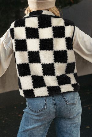 Gossip Girl Black Sherpa Vest