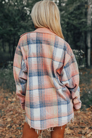 The Best Intentions Pink Plaid Button Down Shacket