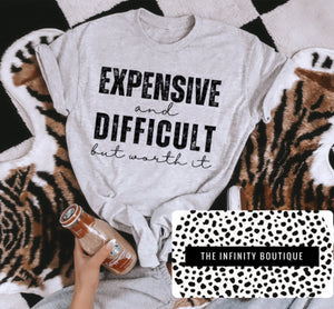 PREORDER Expensive & Difficult Gray Unisex Cotton T-Shirt