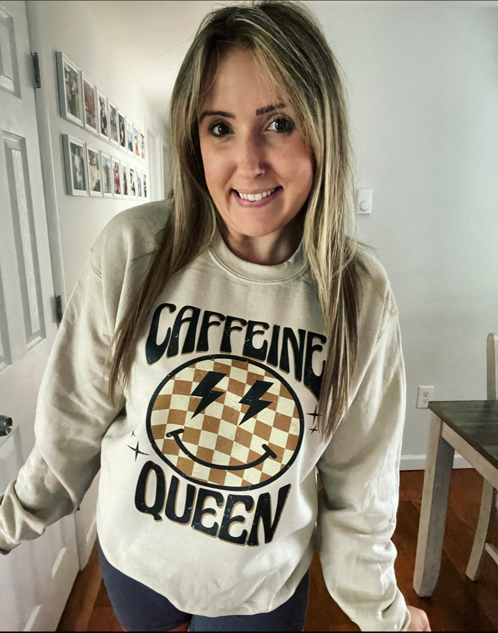 Caffeine Queen Sand Unisex Sweatshirt