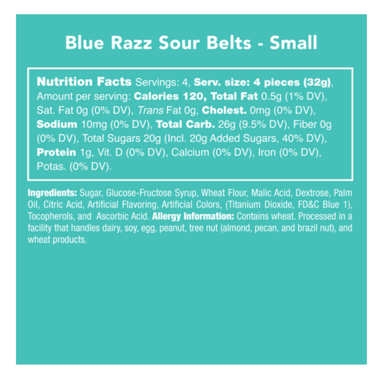 Blue Razz Sour Belts