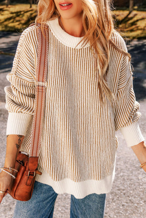 Once You’re Mine Neutral Textured Knit Sweater