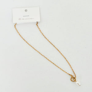 The Delicate Toggle Pearl Necklace