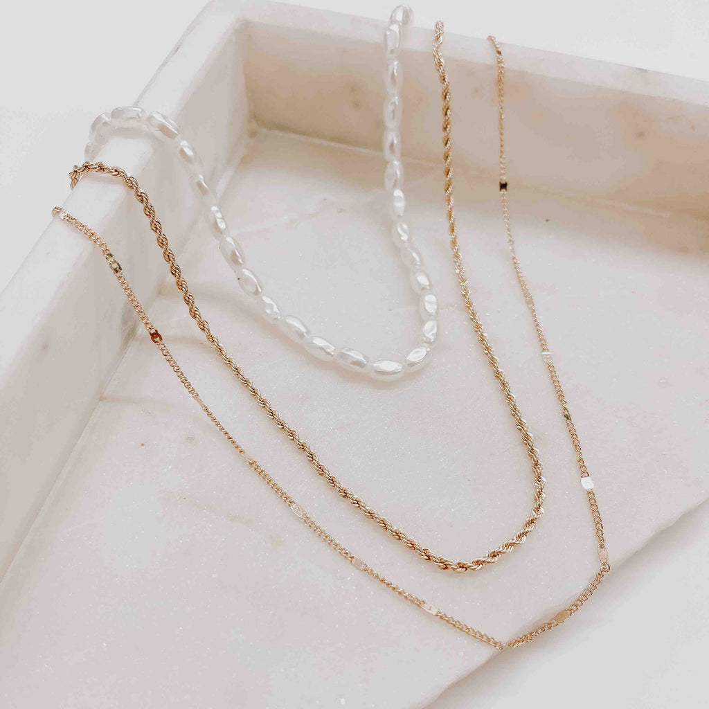 Oh My Pearl Layered Chain Necklace