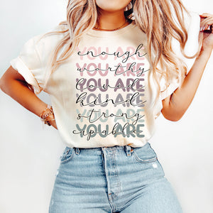 You Are Enough Tan Unisex T Shirt