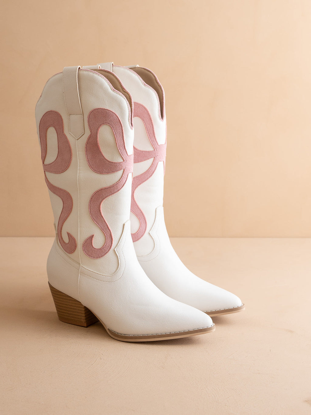The Bowie Pink Classic Cowgirl Boots
