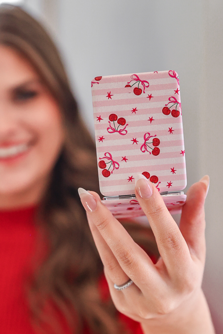 Cherry & Bows Compact Mirror