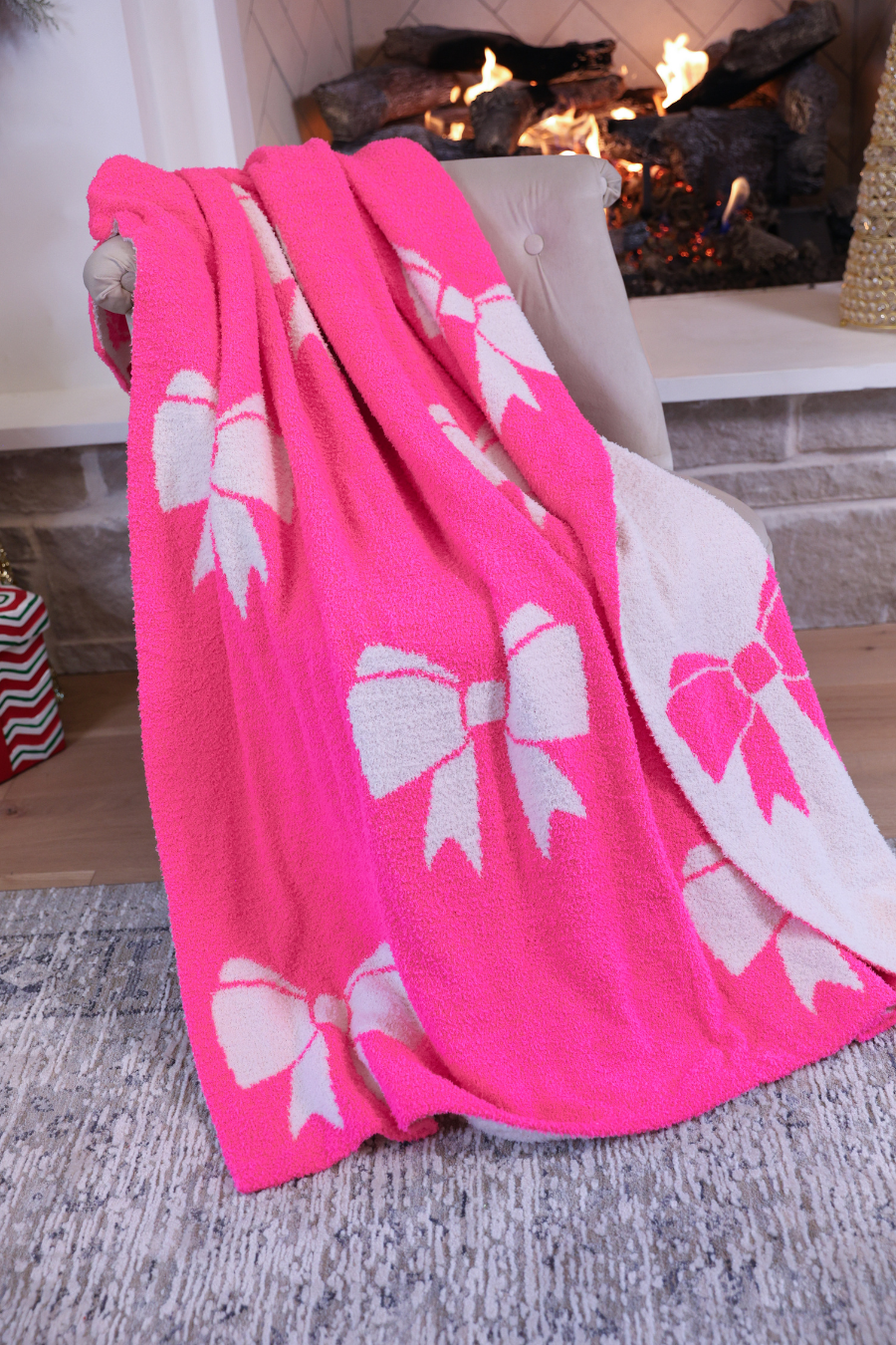 Tied Up In Pink LUXE Blanket