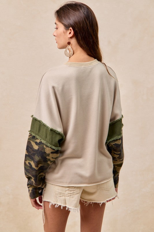 One With Nature Camo French Terry Long Sleeve