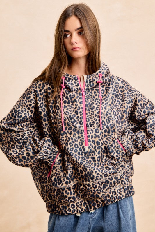 The Remi Leopard Stitch Oversized Jacket