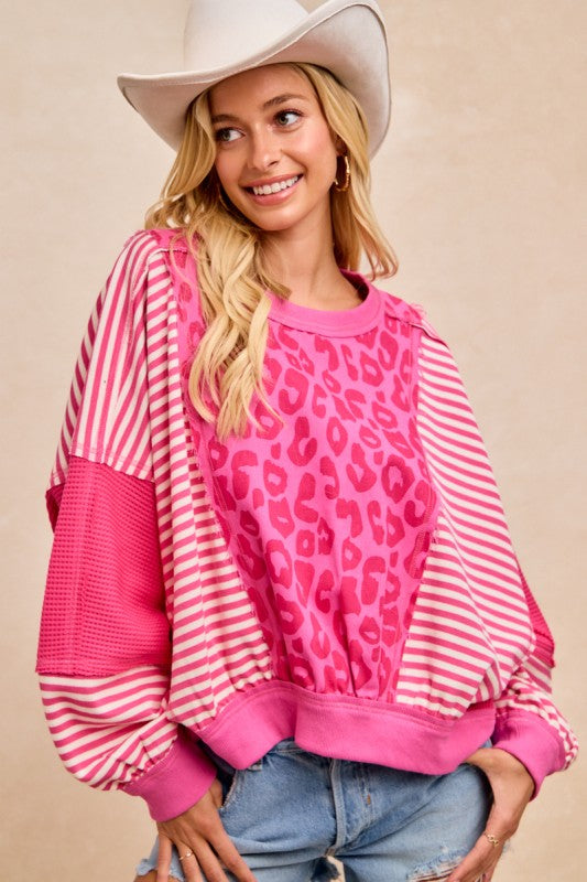 Pretty In Pink Leopard Mix & Match Long Sleeve