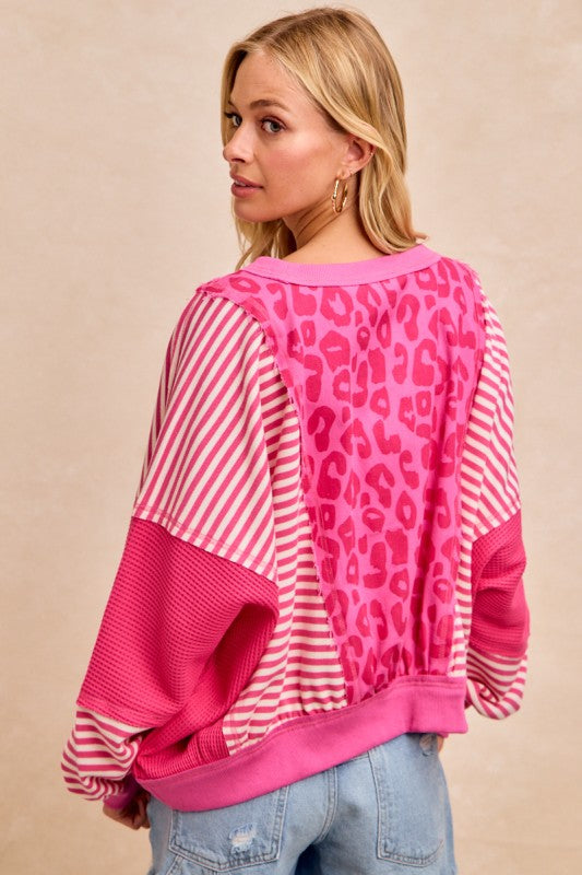 Pretty In Pink Leopard Mix & Match Long Sleeve