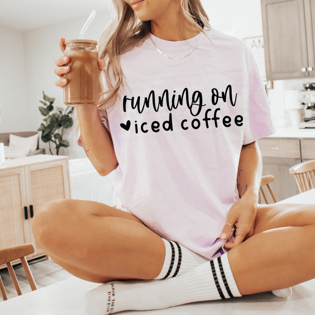 Running On Iced Coffee Pink Unisex T Shirt