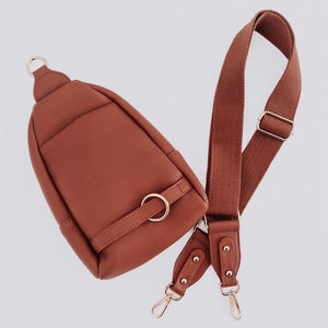 The Adventure Awaits Brown Sling Bag