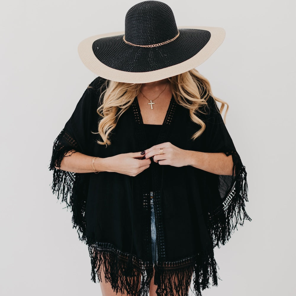 The Ocean City Black Kimono
