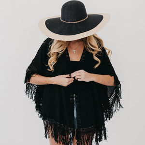 The Ocean City Black Kimono