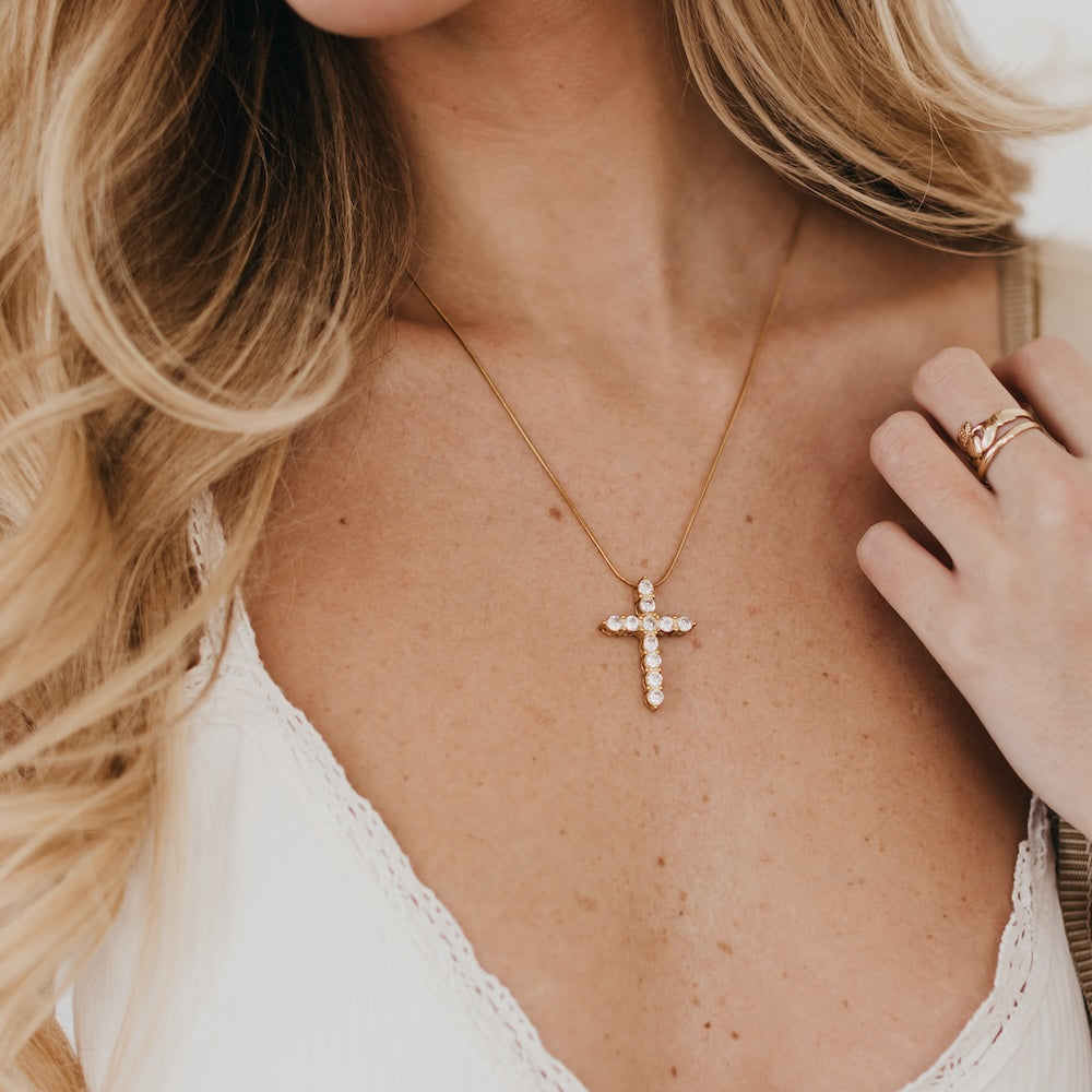 The Hannah Diamond Cross Necklace