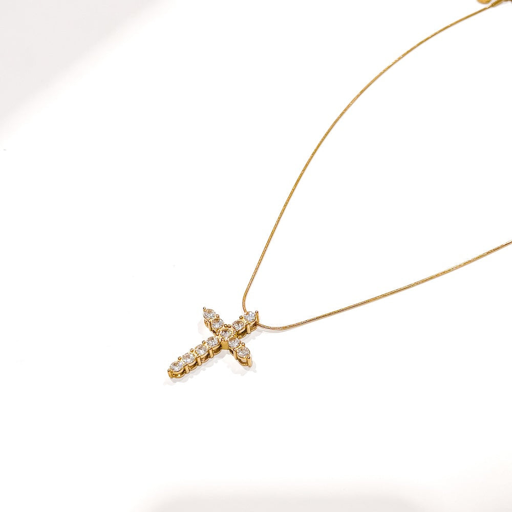 The Hannah Diamond Cross Necklace