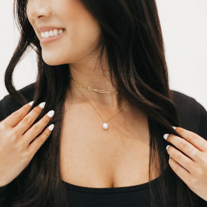 The Treasured Stack Pearl Chain Necklace