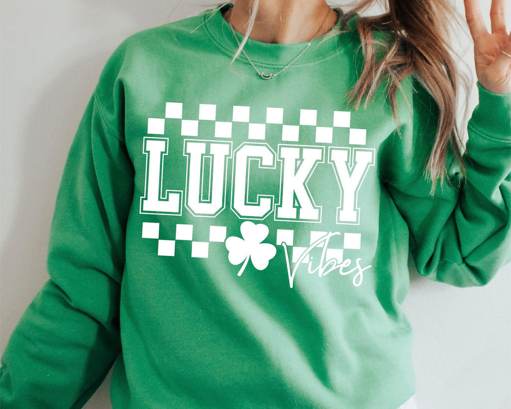 Lucky Vibes Green Unisex Sweatshirt