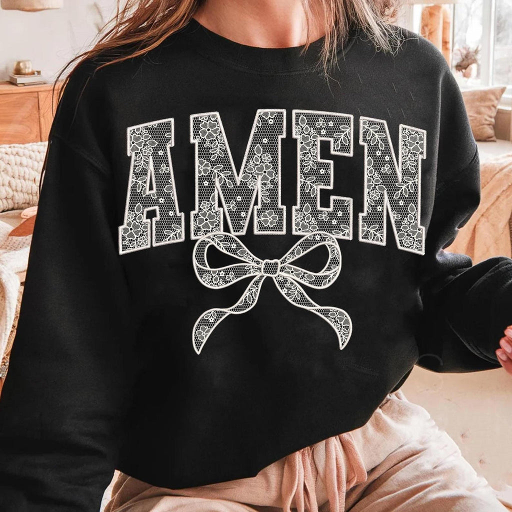 Amen Bow Black Unisex Sweatshirt