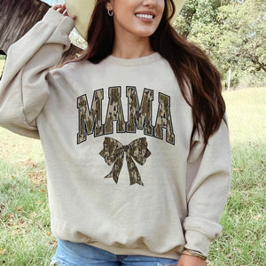 Mama Camo Bow Sand Unisex Sweatshirt