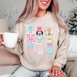 Cutesy Nutcrackers Sand Unisex Sweatshirt