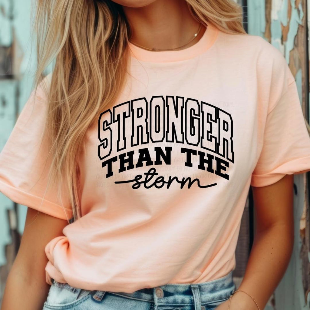 Stronger Than The Storm Peach Unisex T Shirt