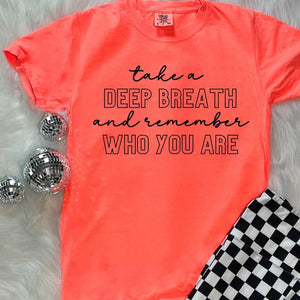 Take A Deep Breath Coral Unisex T Shirt