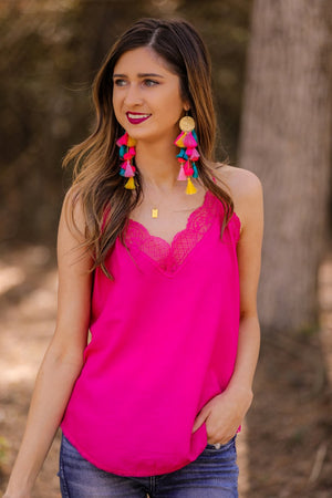 Aria Lace Hot Pink Cami