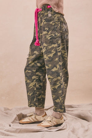 The Make Her Mine Pink Camo Braided Pants