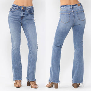 Double Trouble Judy Blue High Rise Bootcut Denim