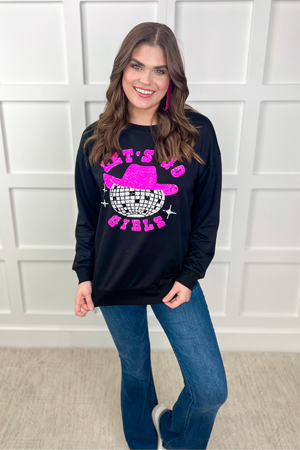 Let's Go Girls Sequin Patch Sweatshirt