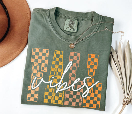 Fall Vibes Green Unisex Cotton T-Shirt