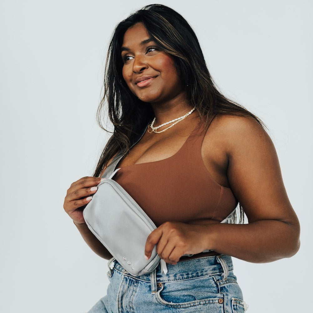 The Nadya Gray Nylon Bum Bag