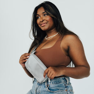 The Nadya Gray Nylon Bum Bag